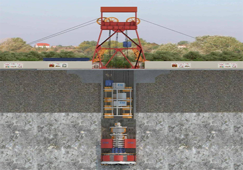 垂直盾構機豎井施工測距換能器